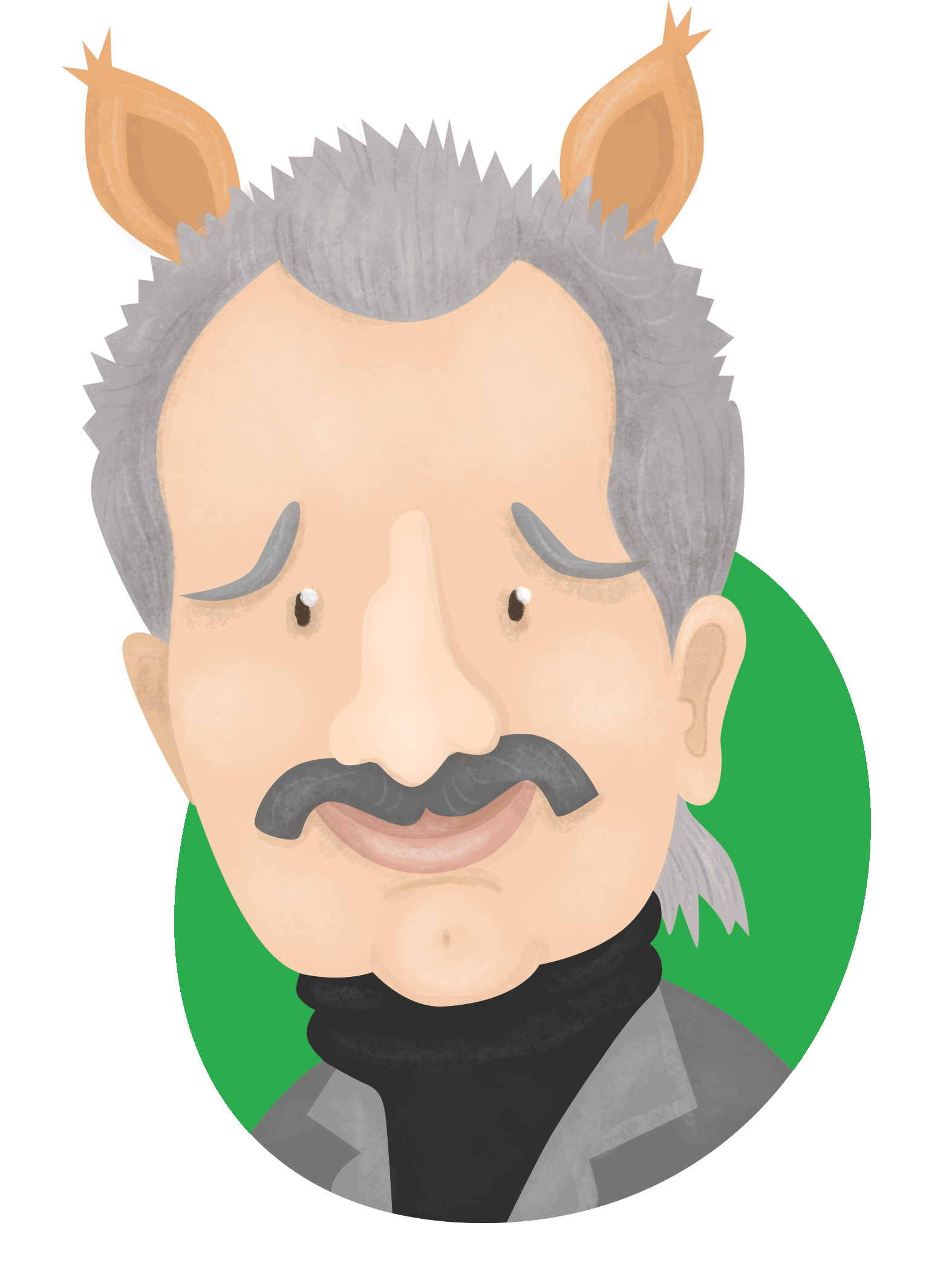 Prince Alwaleed Bin Talal cartoon with animal ears