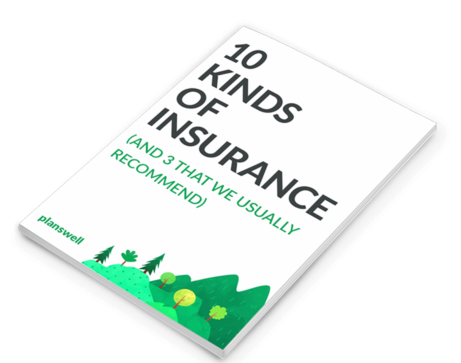 book about insurance with white background and large black font